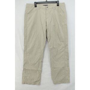 Marmot Scree Pants Women 14 Tan Khaki Midweight Softshell Nylon Hiking Gorpcore